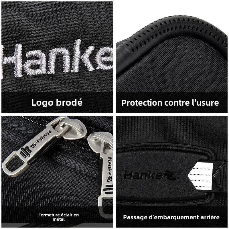 hanke hommes bagages de voyage d'affaires femmes valise à main roues spinner sac roulant 16 18 pouces