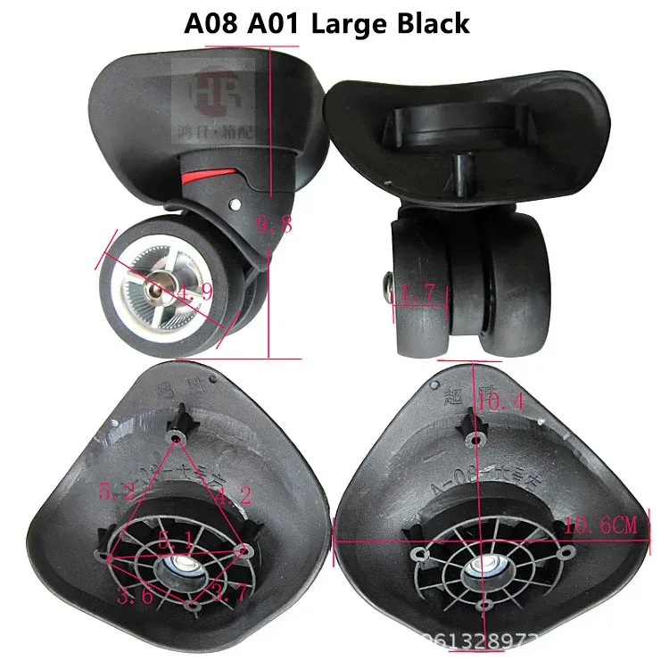 a01 a08 a-08 roues d'avion silencieuses boîtier de chariot bagages roue universelle valise réparation accessoires roues de remplacement roulette