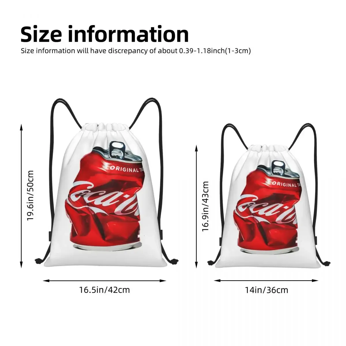 sacs à dos coca cola, sacs décontractés à cordon, sacs pour articles divers, sacs à livres pour étudiants en voyage
