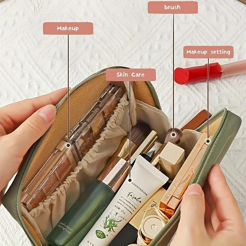 pochette à cosmétiques à fleurs, 1 pièce, sac de rangement de maquillage portable léger, étui de maquillage féminin, pochette de rangement, sac à cosmétiques pour voyage