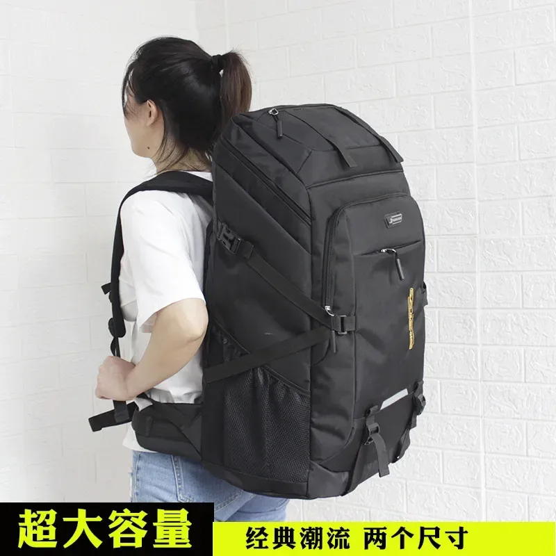 sac à dos de voyage de grande capacité pour hommes et femmes, sacs à bagages d'extérieur, sac d'ordinateur portable étudiant, sac à dos de camping, 60l, 80l