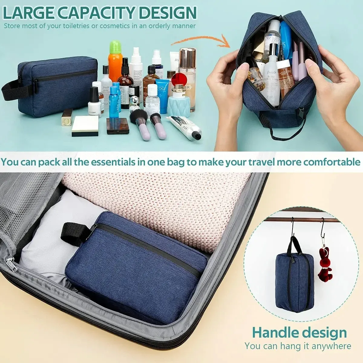 sacs de rangement portables pour hommes et femmes, trousse de toilette, trousse de rasage, trousse de voyage, trousse à cosmétiques, poudres de maquillage