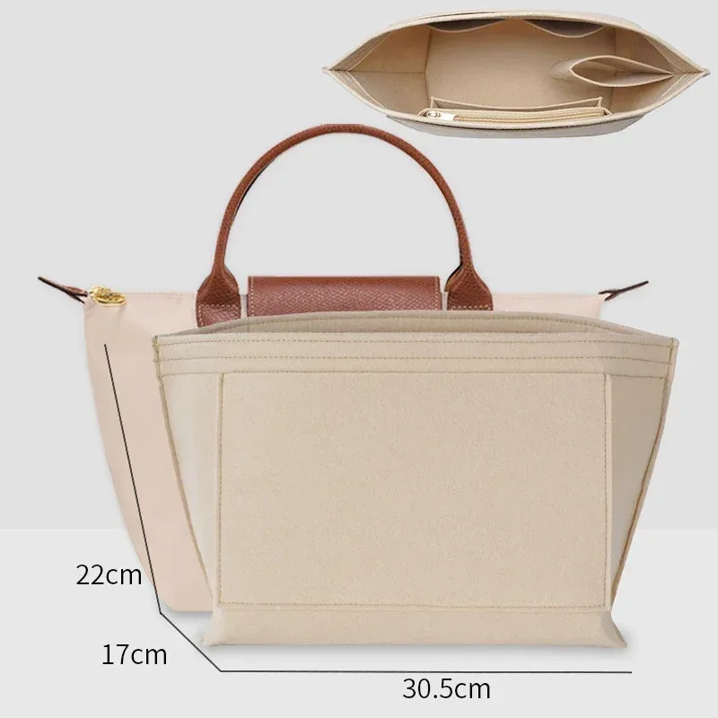 organisateur de sac pour longchamp, petit fourre-tout, rangement et finition de sac timide, doublure de sac intérieur