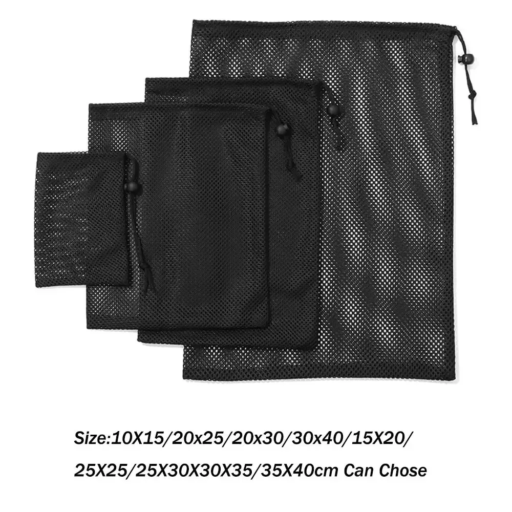 sac à linge polyvalent pour la maison en plein air, sac à cordon en maille, sac de rangement, sac de rangement