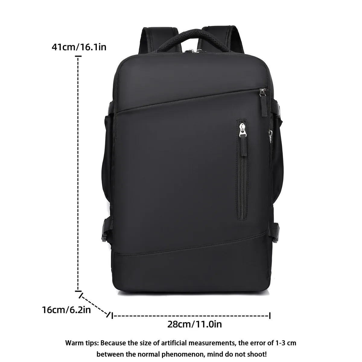 sac à dos de voyage oxford de grande capacité, sac à dos de loisirs simple pour hommes et femmes, compartiment à chaussures indépendant, interface usb