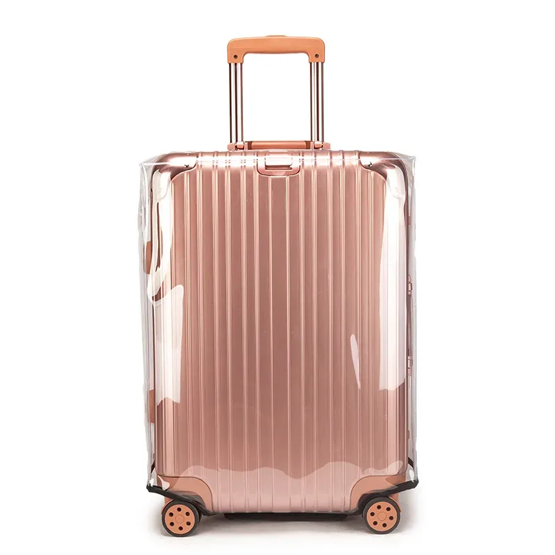 housse de protection transparente pour bagages en pvc, housse de valise étanche, boîtier de chariot de voyage, antidérapant/anti-chute/anti-rayures/anti-poussière