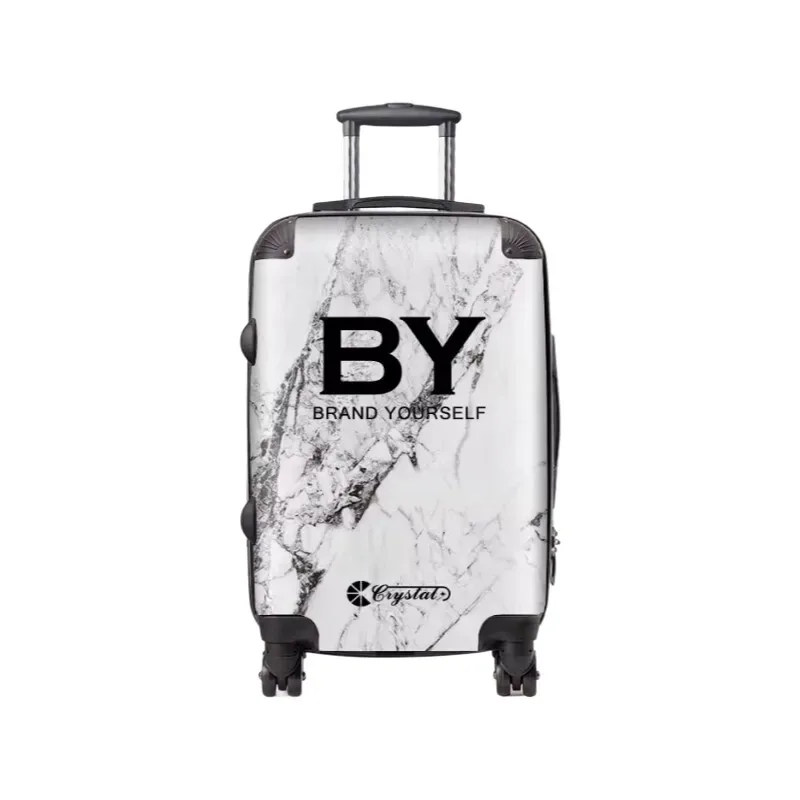 valise à rayures classiques personnalisée : sac trolley monogramme personnalisé avec roulettes