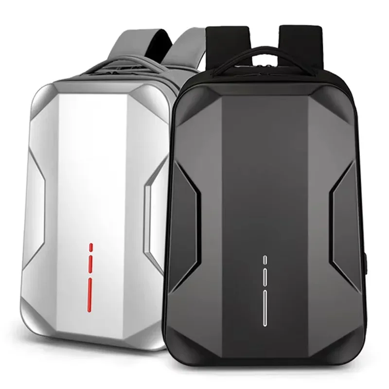 sac à dos d'affaires pour ordinateur portable 17.3 pouces pour hommes sac à dos étanche à coque rigide sac à dos de jeu e-sport double ouverture sacs de voyage 35l