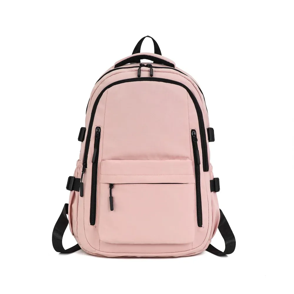 sac à dos d'étudiant de couleur unie, en tissu oxford, style harajuku, sac à bandoulière de style coréen, grande capacité, sac d'école pour étudiants, voyage