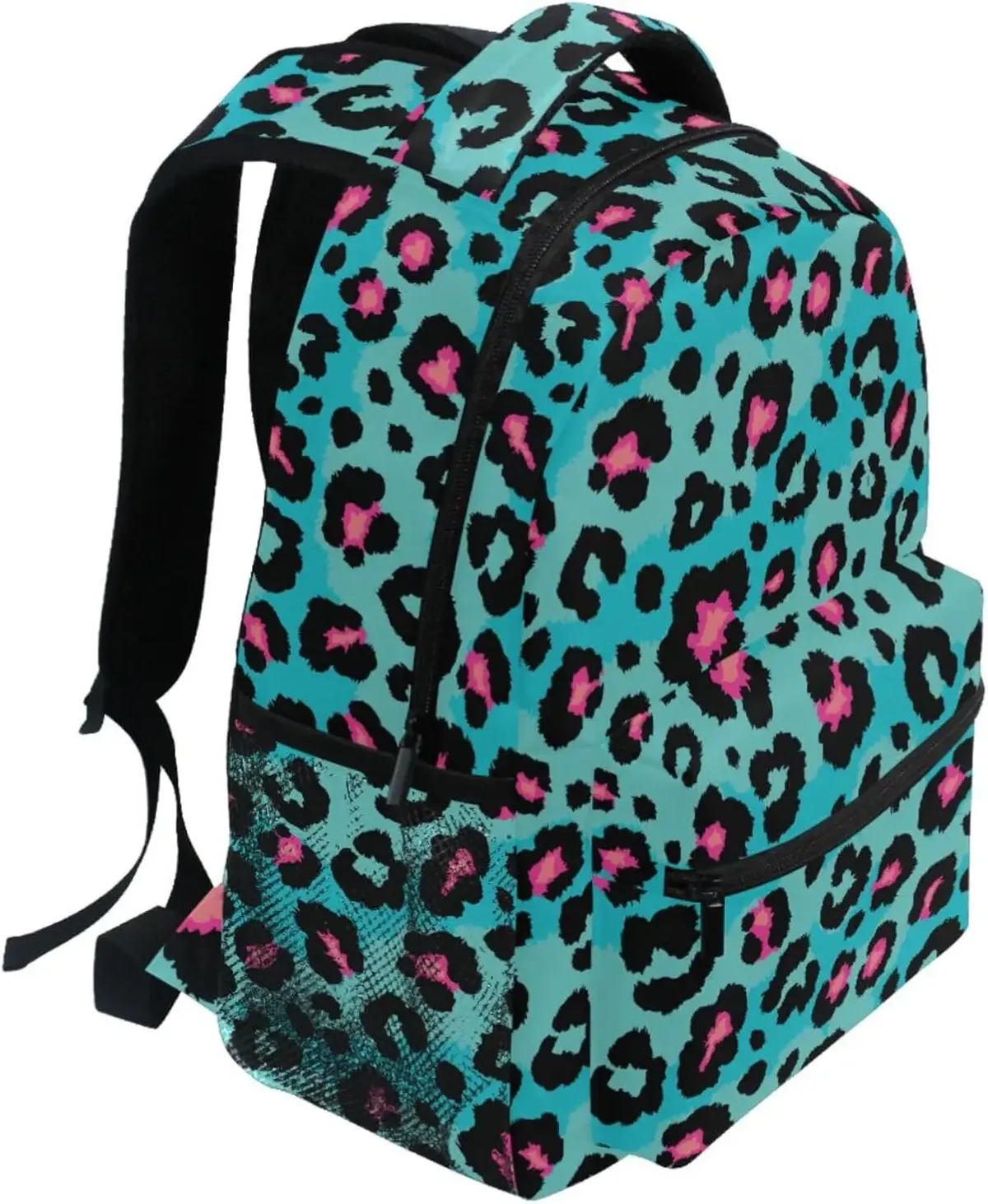 l'école commencez le meilleur vendeur! sac à dos imprimé léopard bleu, motif animal tendance, sac élégant pour les fans de style audacieux