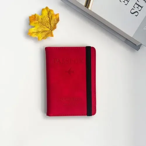 housse de protection portable pour passeport, pochette de rangement multifonctionnelle pour cartes d'identité et bancaires, étui portefeuille en cuir pu, accessoires de voyage