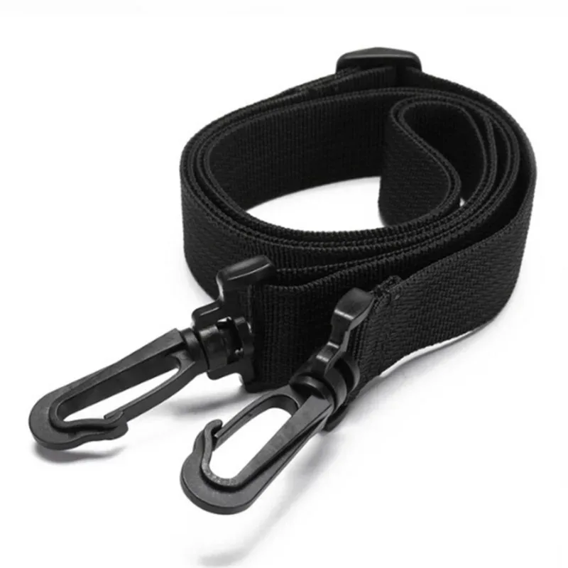 sangle de sac d'ordinateur de 2,5 cm de large en sangle pp pour sac à main, porte-documents, sac bandoulière pour homme, bandes longues réglables, noires