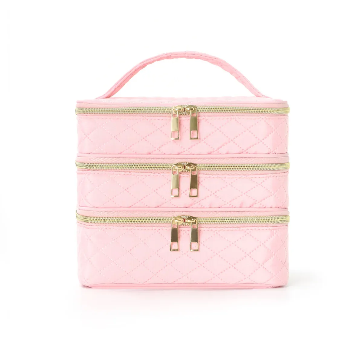 trousse de maquillage à trois couches de luxe, grande capacité, trousse de toilette portative de grande valeur, sac à main de voyage pour cosmétiques