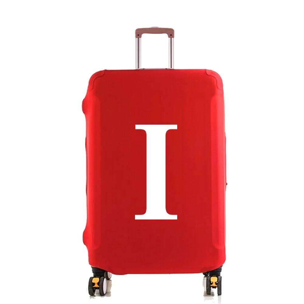 housse de protection pour bagages, élastique, anti-poussière, à la mode, pour valise à roulettes de 18 à 28 pouces, 26 lettres blanches imprimées