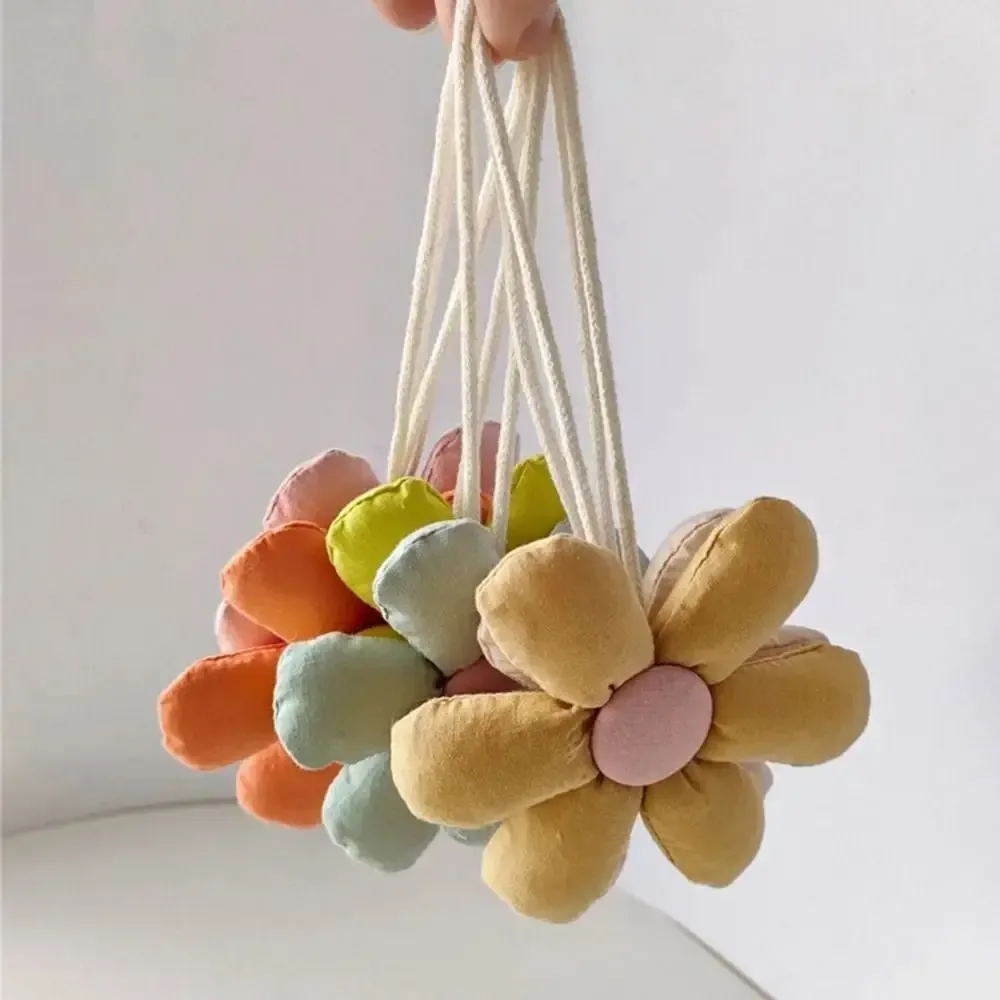 Lanière florale farcie de style coréen, breloques de sac, pendentif de sac de fleurs, accessoires d'allumette, décoration de sac à dos frais, gril