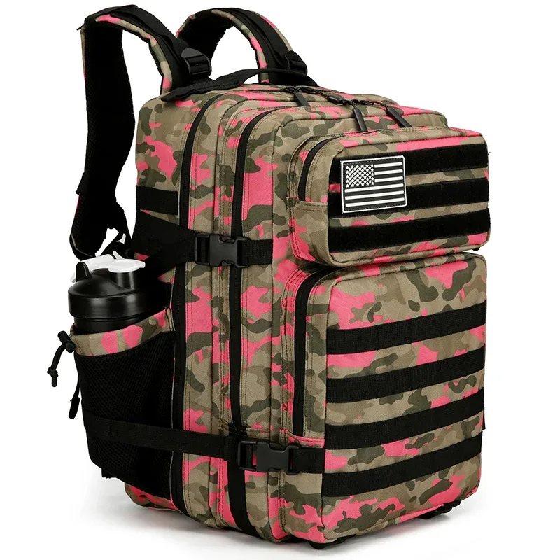 lhi 45l/35l/25l sac à dos tactique pour hommes et femmes étanche athlète salle de sport sac de plein air voyage randonnée sac à dos avec porte-bouteille