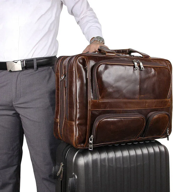 newsbirds porte-documents en cuir véritable sac de travail de bureau sacs pour ordinateur portable en cuir véritable 17 pouces brève étui sacs ordinateur portable sacs à main de voyage
