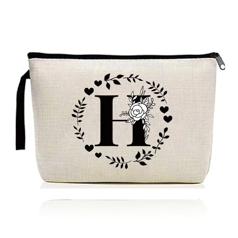 trousse de maquillage pour femmes, trousse à cosmétiques, série d'impression de lettres guirxiété, trousse de voyage, trousse de toilette en poudre, pochette pour dames