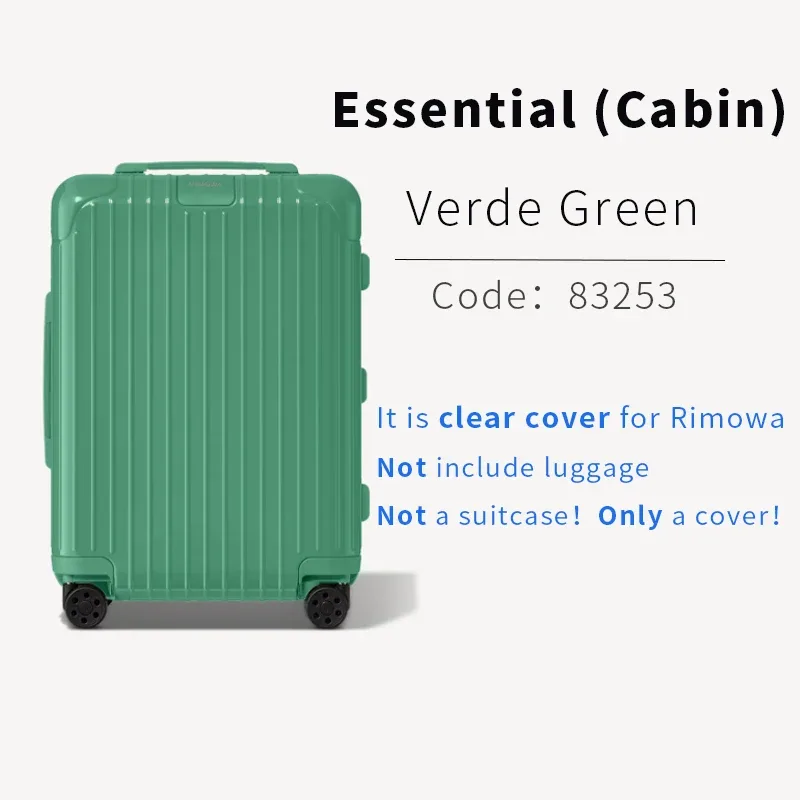 housse de protection transparente pour bagages, applicable pour rimowa essential, 21 26 30 pouces, housse de valise rimowa salsa
