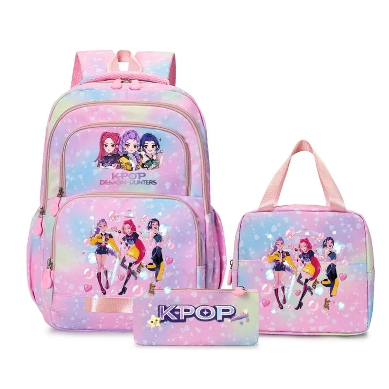 sacs à dos kpop colorés pour garçons, rumi mira zoey huntr/x saja, sacs d'école décontractés, sacs de voyage imprimés, mochila