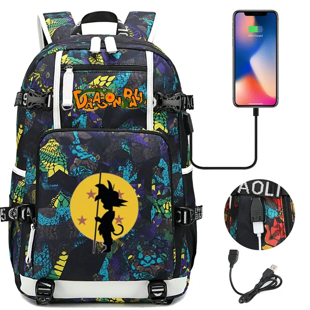 sac à dos camouflage dragon ball - sac d'école grande capacité pour étudiants, sac à dos pour enfants, sac de voyage en plein air pour garçons