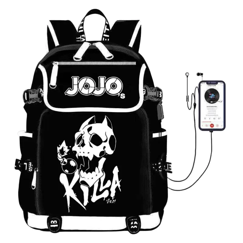 jojo's bizarre adventure anime sac à dos étudiant école sac à bandoulière grande capacité jeunesse en plein air voyage sac à dos cadeau de mode