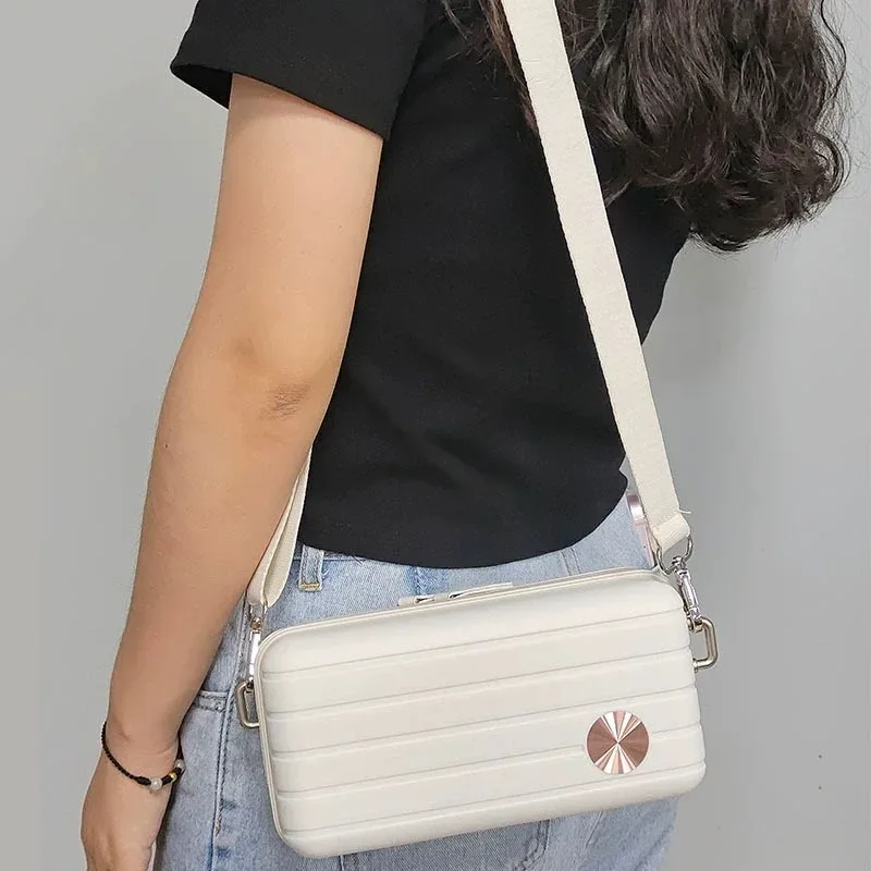 trousse de maquillage compacte à coque rigide – sac à bandoulière étanche pour les voyages de nuit, le sport et l'utilisation quotidienne
