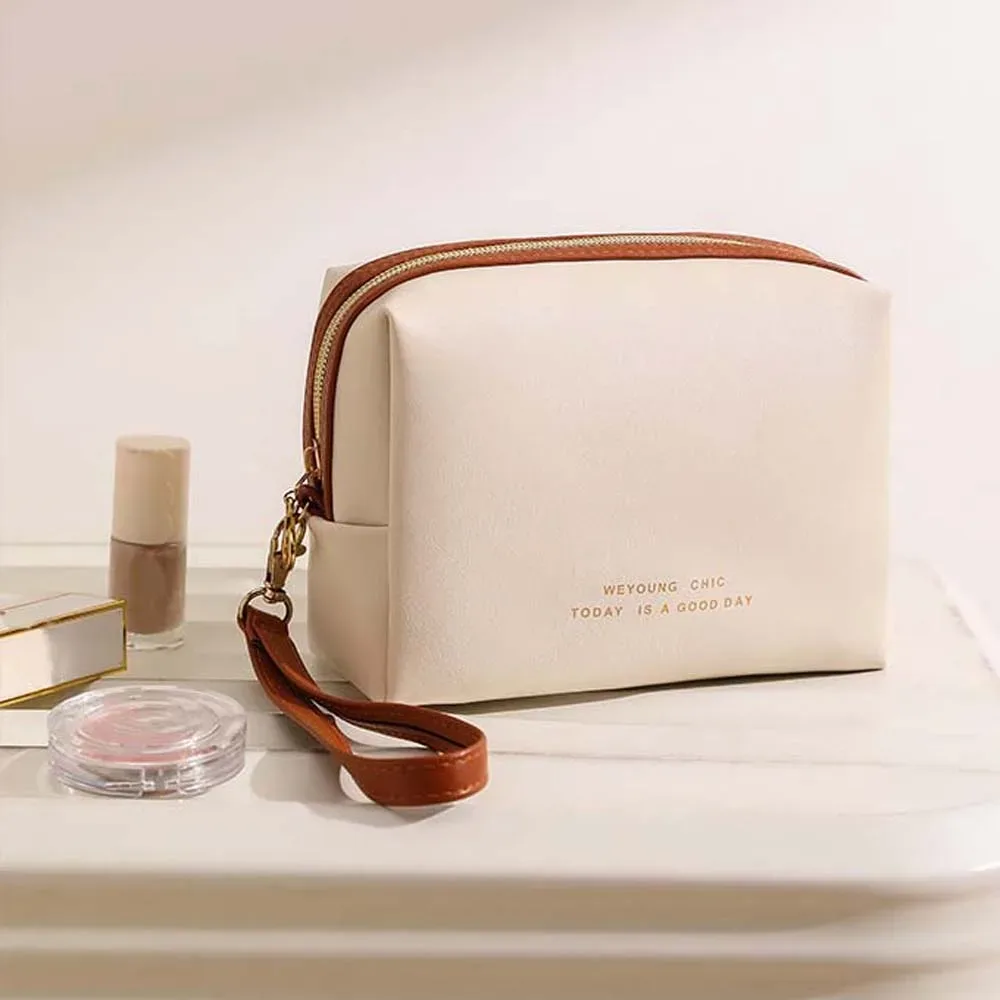 pochette organisateur de sacs portefeuille en pu, trousse de maquillage multifonctionnelle, organisateur de toilette, trousse de lavage, pochette cosmétique portable 3d pour salle de bain