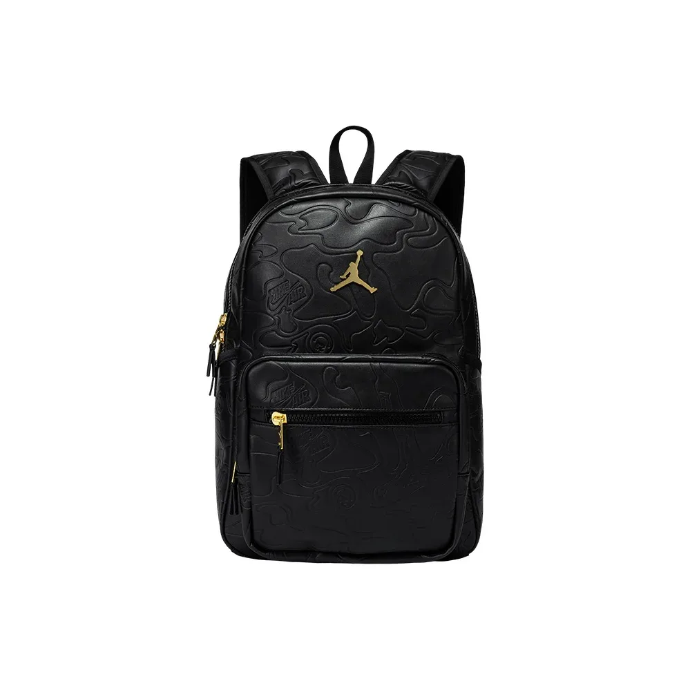 sac à dos jordan pu regular unisexe noir et or iq2944-010