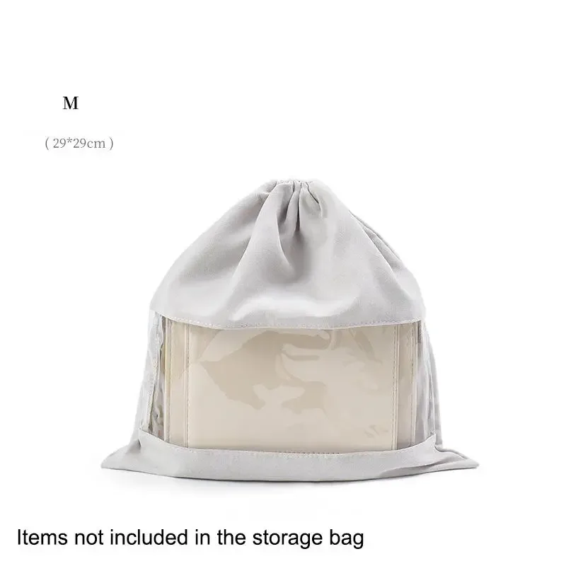 sac à cosmétiques en tissu avec cordon de serrage, sac de rangement anti-poussière