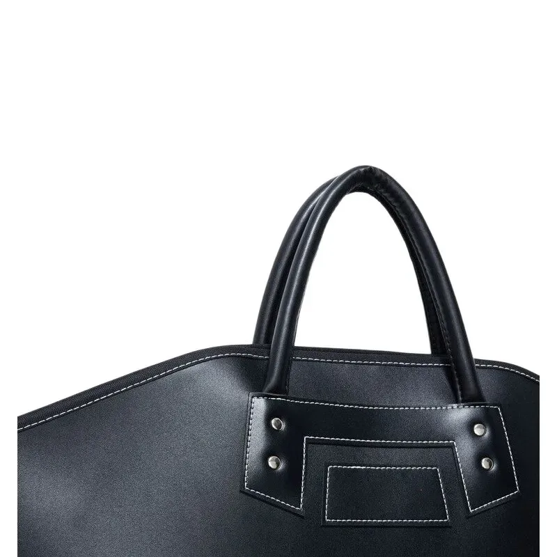 sac à vêtements de costume en cuir pour voyage, housse étanche et anti-poussière, porte-costume d'affaires léger et pliable pour les voyages aériens