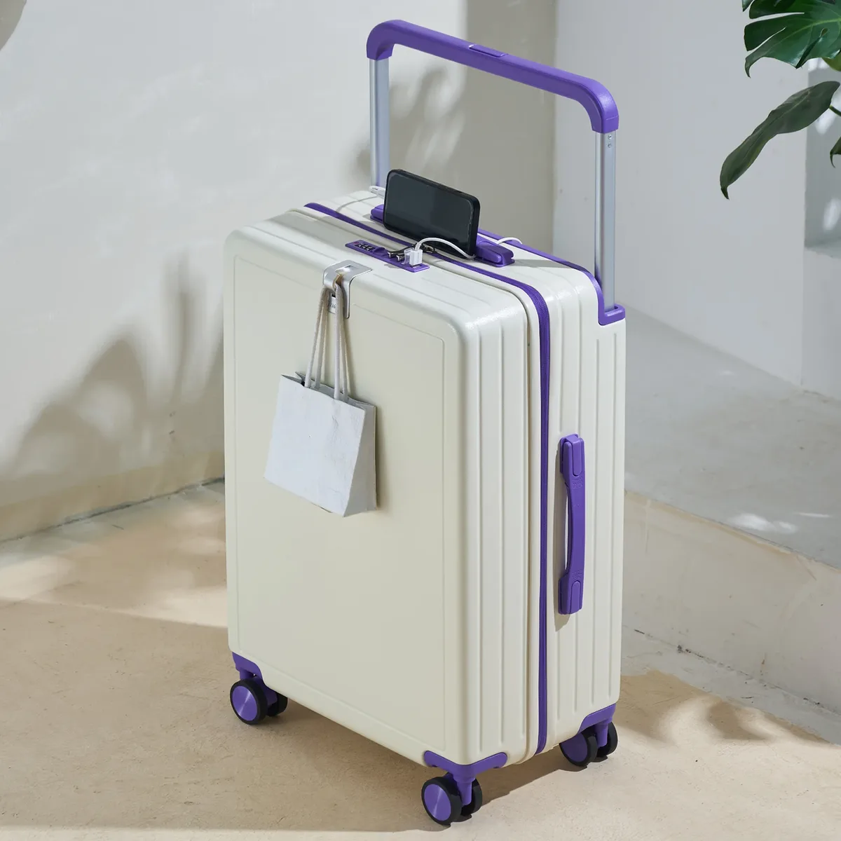 valise à roulettes large 20 pouces légère pour bagage cabine, valise de voyage multifonctionnelle 24/26 pouces grande capacité