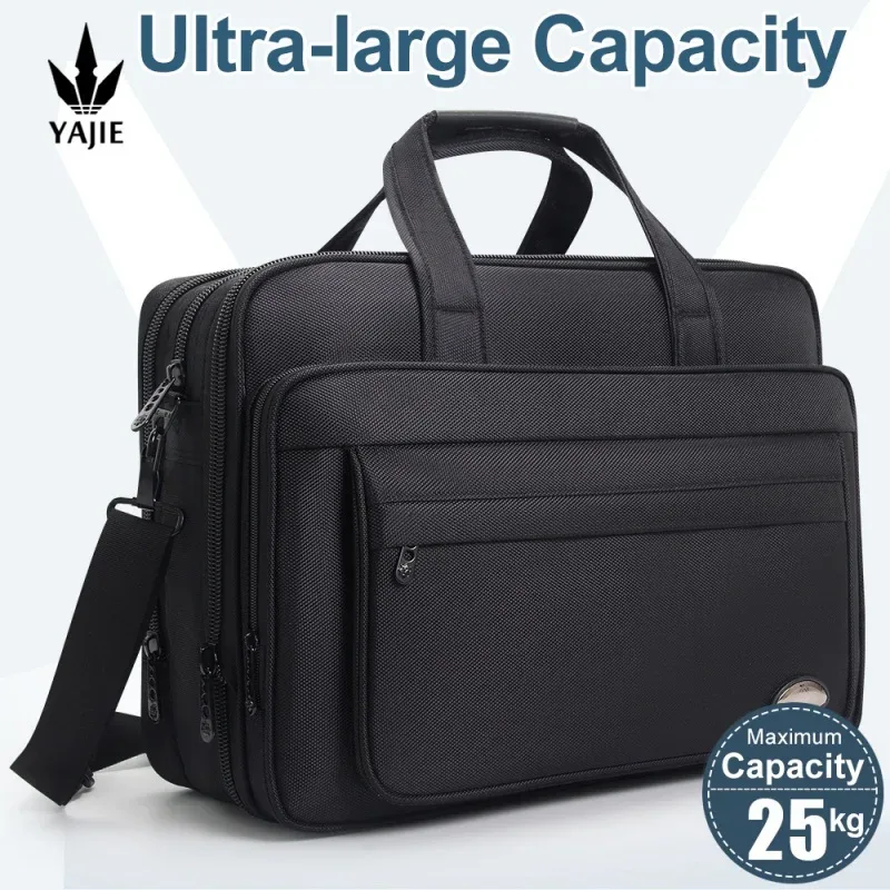 Porte-documents de grande capacité pour hommes, sac d'affaires 15.6 pouces 17 "19", pochette d'ordinateur, sacs à bandoulière en toile, sacs à main pour ordinateur portable, messager