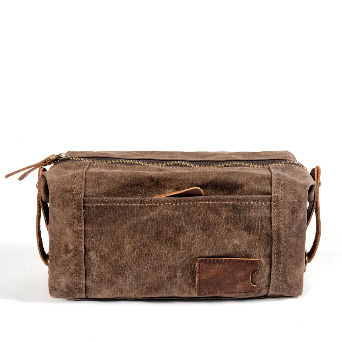 trousse de toilette portable pour voyages d'affaires, petite trousse de rangement en toile cirée pour femmes, trousse de maquillage imperméable pour hommes