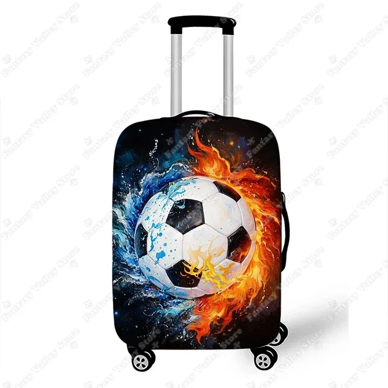 cool ballon de football avec couronne housse de bagage pour voyage élastique boîtier de chariot couvre anti-poussière valise housse de protection
