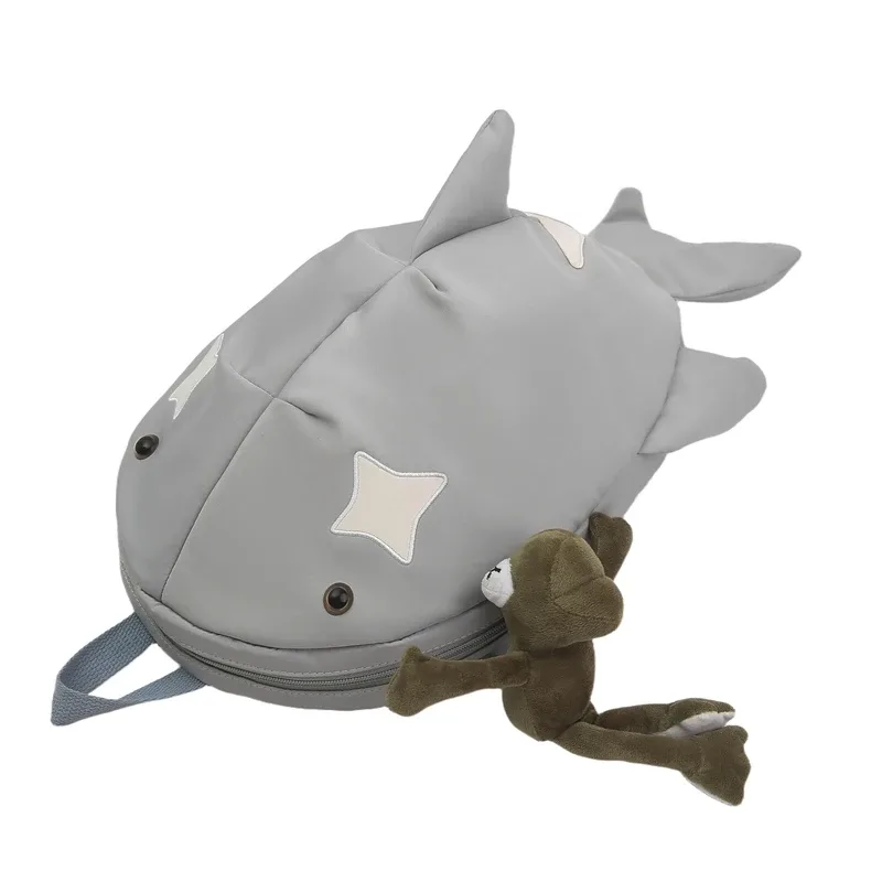 y2k mignon baleine requin forme sacs à dos grand sac de voyage en nylon durable unisexe en plein air drôle dessin animé sac à dos étudiant cartable