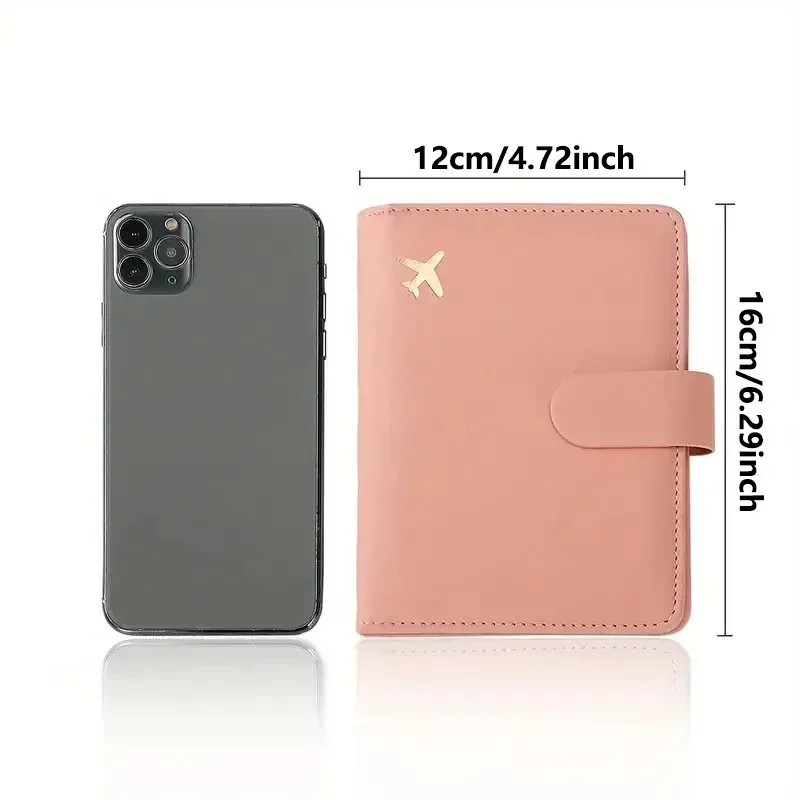 étui porte-passeport en cuir étanche avec porte-cartes de crédit, housse de voyage mignonne pour femme/homme avec boucle