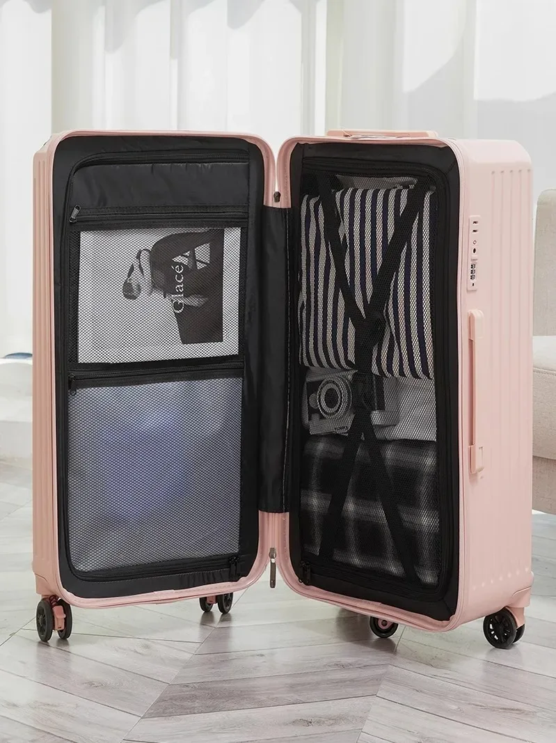 valise de voyage surdimensionnée de 28/30/36/50 pouces avec cinq roues tournantes, boîtier embarqué de 20 pouces, bagages à roulettes de grande capacité pour pc