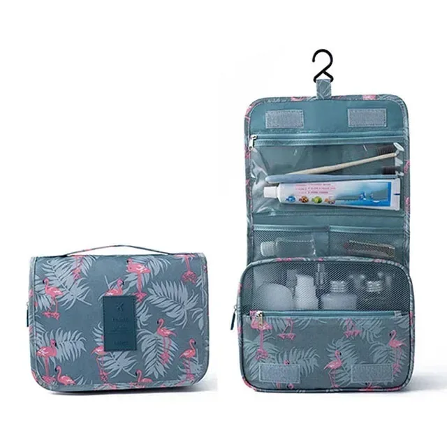 sac de voyage multifonctionnel avec crochet, sac de rangement pour maquillage et cosmétiques, trousse de toilette étanche, organiseur de beauté, sac de rangement pour salle de bain pour femmes