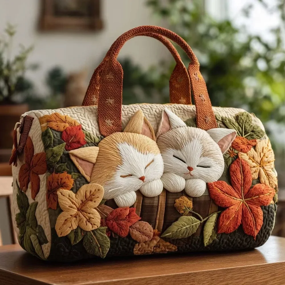 sac de voyage matelassé 3d tendance, motif bus, grande capacité, sac à main rétro bohème, sac de sport robuste pour les sorties quotidiennes