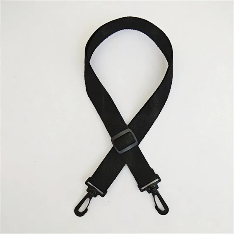 sangle de sac en toile de coton de couleur pure, 3.8cm, sangle de sac, ceinture, crochet en plastique noir réglable, fermoir, accessoires de sac à bandoulière, bricolage