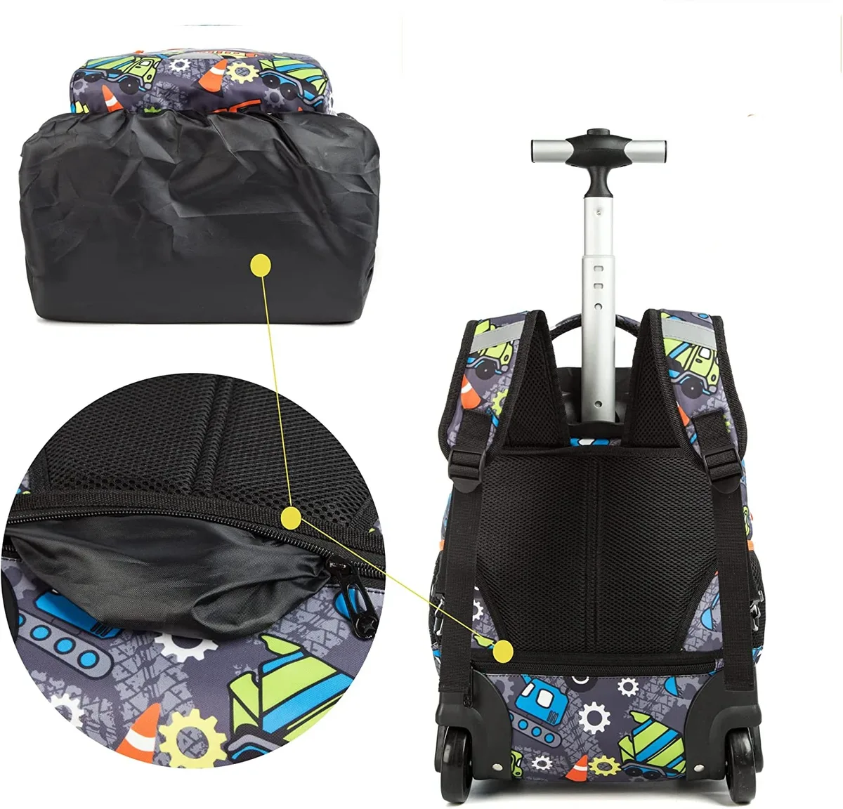 sac à dos à roulettes pour enfants, sac à dos pour filles, sac à roulettes pour garçons, sac à dos pour ordinateur portable, sacs à bagages roulants pour enfants