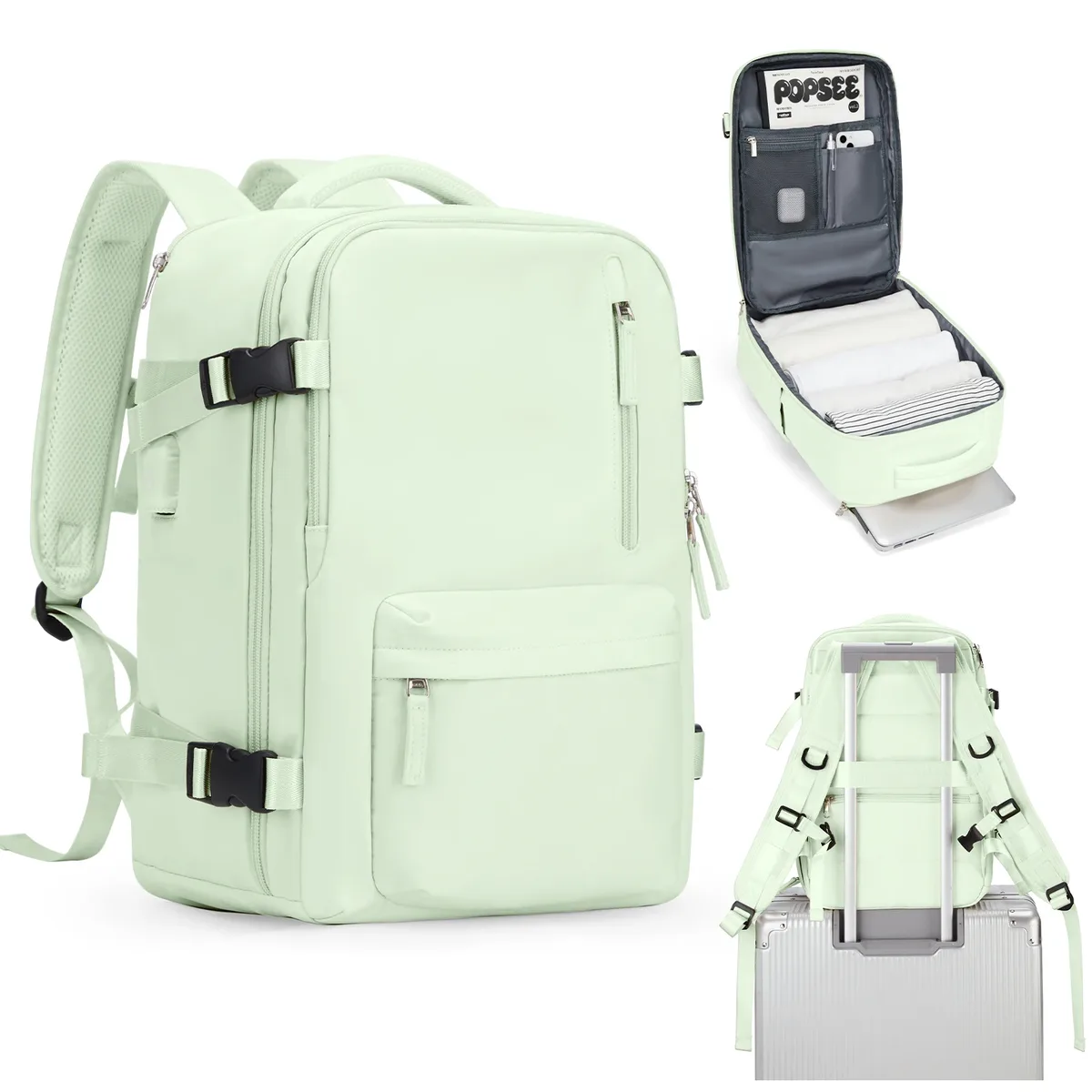 sac à dos de voyage de cabine pour femmes, sac pour ordinateur portable, grande capacité, easyjet, sac à main 45x36x20, ryanair 40x20x25, sac résistant à l'eau