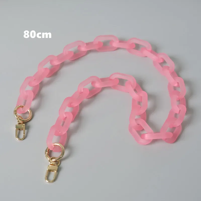 accessoires de sac à bandoulière en acrylique pour femmes, pièces détachables, chaîne de remplacement, bonbons, mignon, sangle mate, chaîne de poignée d'épaule, nouvelle mode