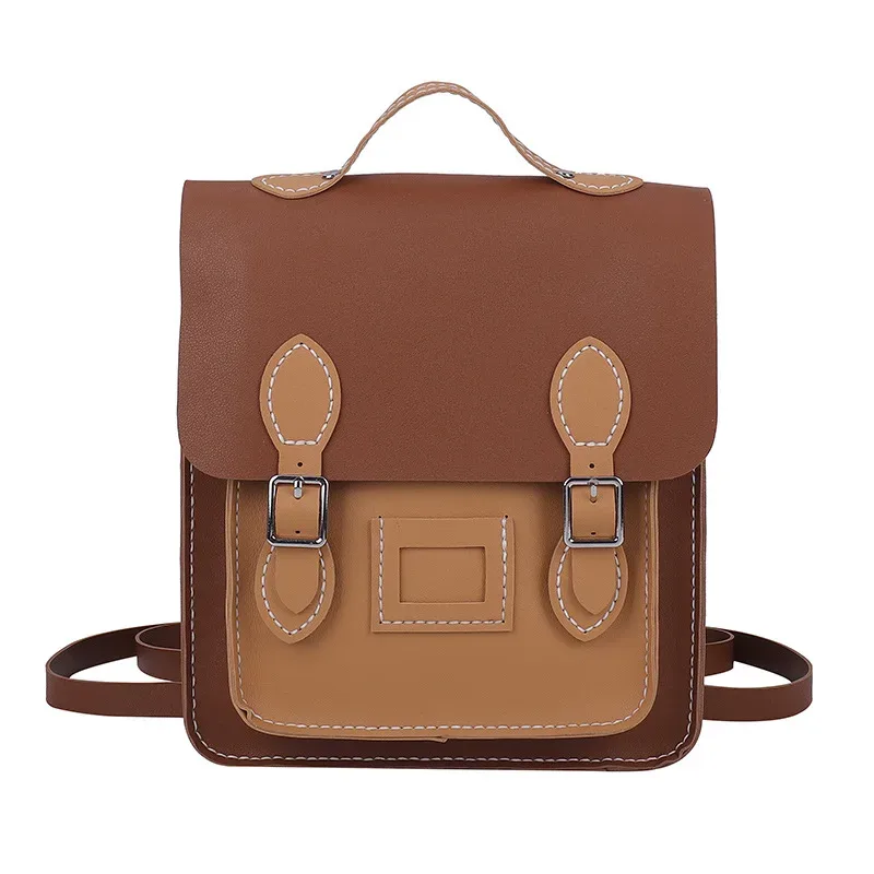 sac à dos rétro fait à la main, sacoche cousue à la main, matériel de bricolage personnalisé, sac tissé cambridge de grande capacité