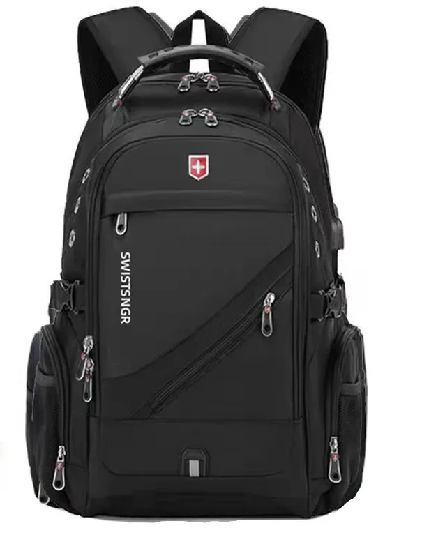 sac à dos suisse pour hommes 17.3 pouces ordinateur portable école sacs de voyage unisexe grande capacité sac à dos étanche mochila d'affaires