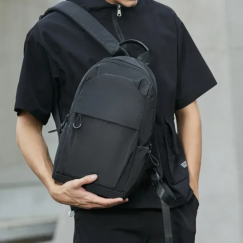 petits sacs à dos de sport en plein air pour hommes, sac d'école pour hommes, mode oxford grill, mini sacs de voyage initiés, sac à dos noir, 2024
