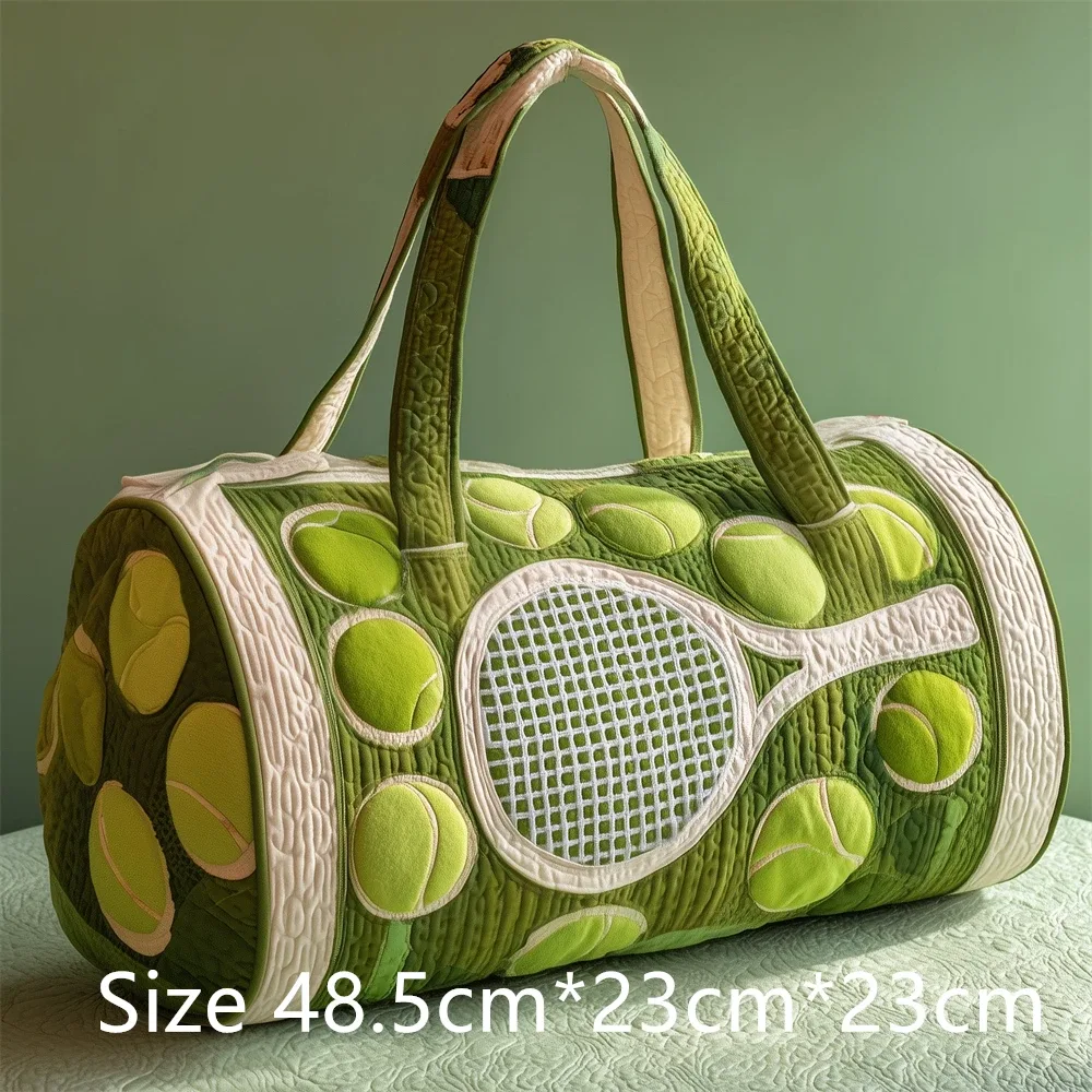 sac de sport matelassé imprimé en 3d pour raquette de tennis, grande capacité, sac de voyage et de sport, sac de week-end tendance pour hommes et femmes