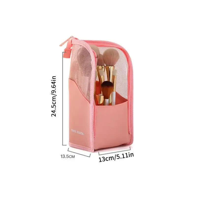 étui à pinceaux de maquillage avec fermeture éclair, sac cosmétique, organiseur de pinceaux de maquillage, sac de voyage imperméable pour pinceaux de maquillage