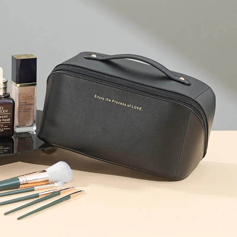 trousse de maquillage cloud pillow, grande capacité, boîte à maquillage portable, sac de toilette de voyage, trousse de maquillage nomade